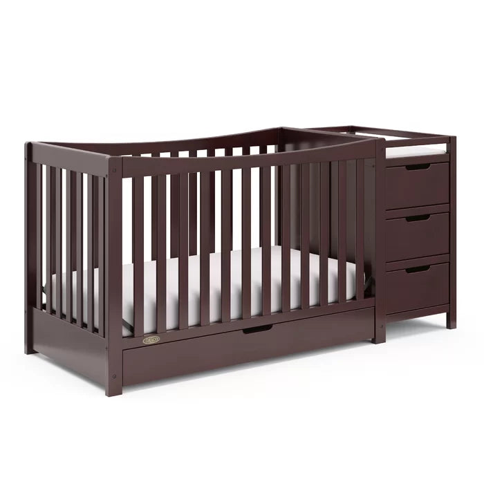 4-in-1 Convertible Crib and Changer with Storage